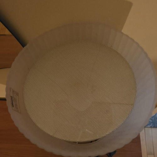 Artemide table lamp like new, satin glass wood metal