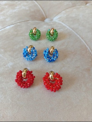 Earrings new, colorful set