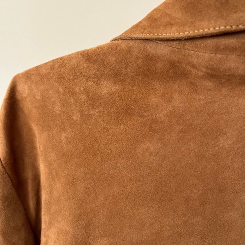 Long suede jacket new brown size M