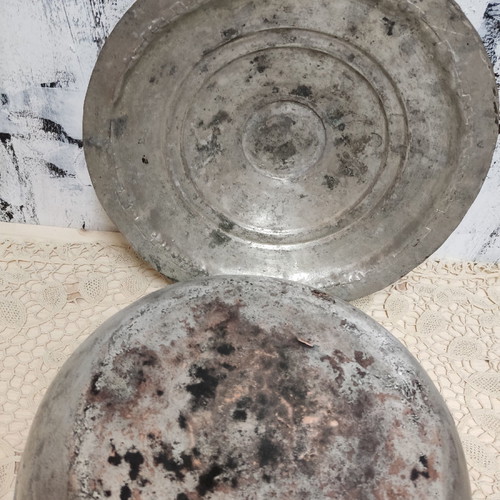 Large old copper pot used
