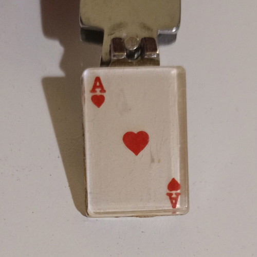 Mini Nail Clipper Keychain Used, Playing Card Shape