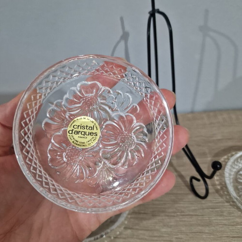 Cristal D'Arques Longchamp Set of 6 Sweet Plates New Lead Crystal