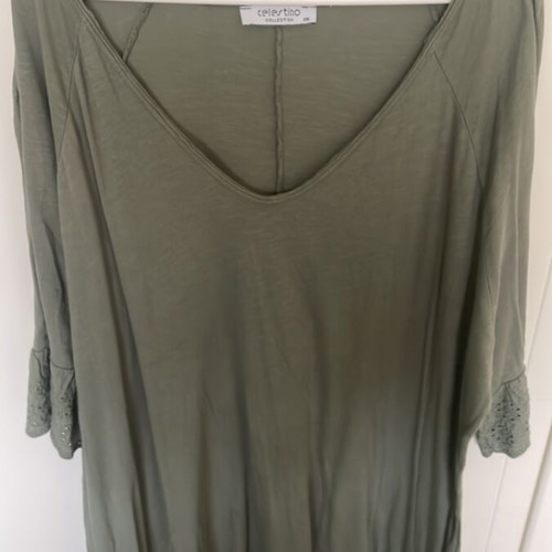 Celestino women's dress like new, gray and green
