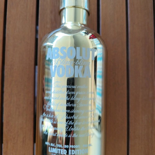 Plastic collectible case gold Absolut Vodka like new