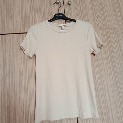 H&M Leggings and Ribbed Shirt new, beige and brown