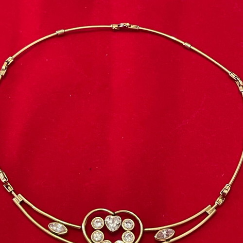 Gold necklace 14K with semi-precious stones used