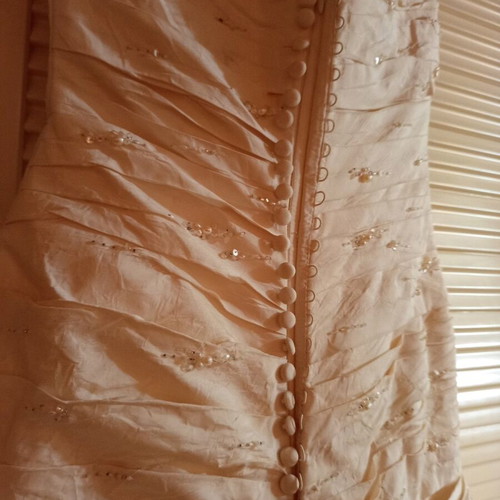 Pronovias Rangun 100% Dupion Silk wedding dress size EU 38 like new