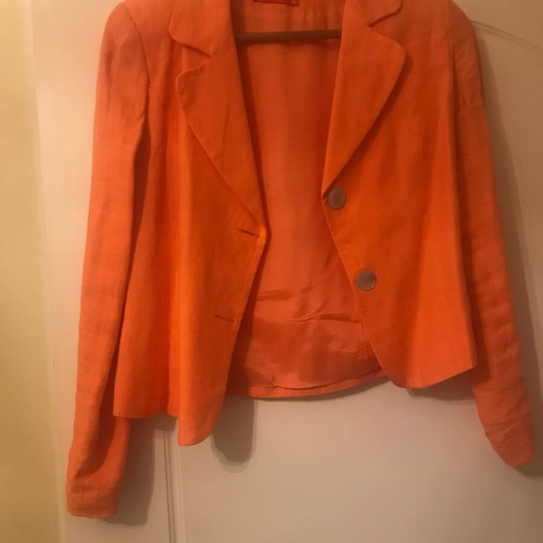 Linen jacket coral size Medium like new