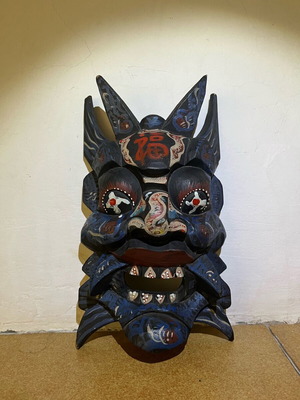 Tibetan mask antique handmade used