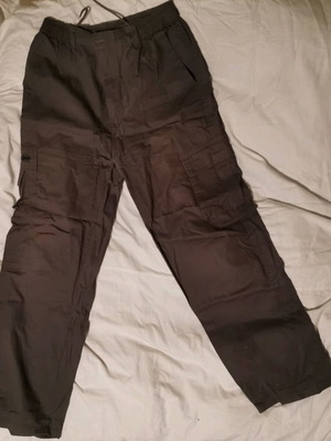 Cargo hiking pants used, size M, black and gray
