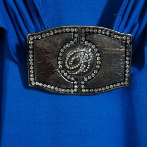 Blumarine Embellished Cocktail Dress Like New, Blue, Size 42 IT