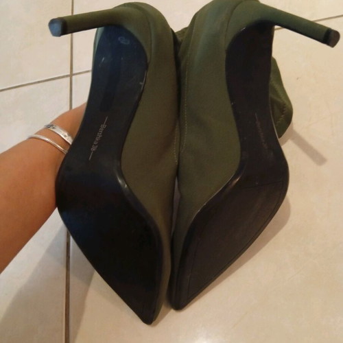 Bershka khaki sock boots size 38 new