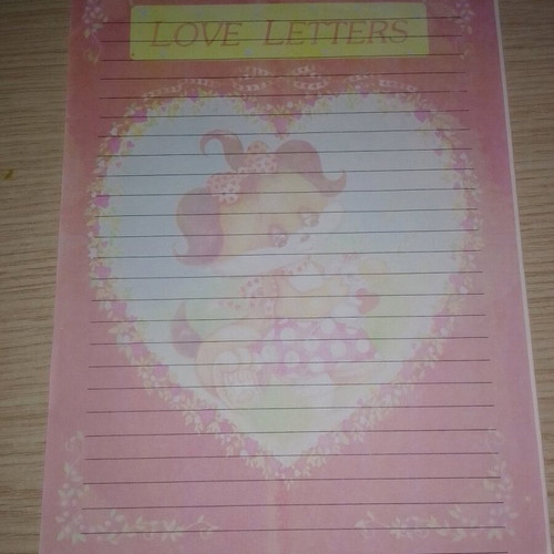 Love letters stationery from 80s-90s, 5 single sheets, like new
