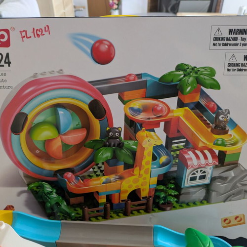 Large Building Blocks Set like new with slides and balls