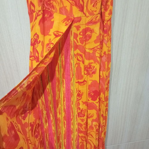 Summer dress like new, cotton, yellow and orange, size M