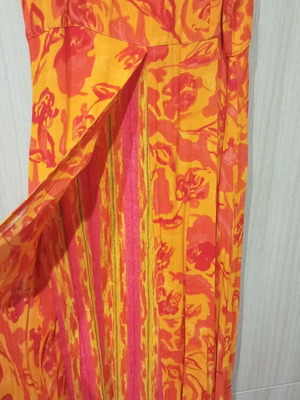 Summer dress like new, cotton, yellow and orange, size M