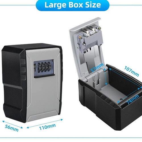Large Key Box New Heavy-Duty With Code For Airbnb Booking