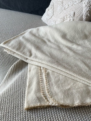Fleece single blanket used, ecru 220x150cm