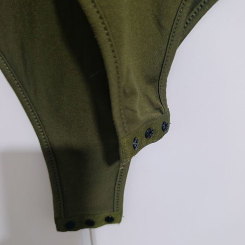 Bodysuit khaki with open back like new, size M