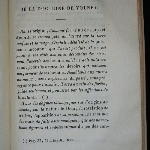 Old French book philosophy Christianity used, leather-bound