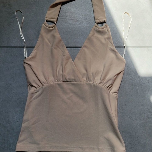 Shine top XS like new, beige