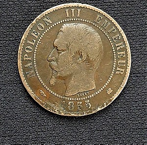1855 10 CENTIMES Γαλλίας.