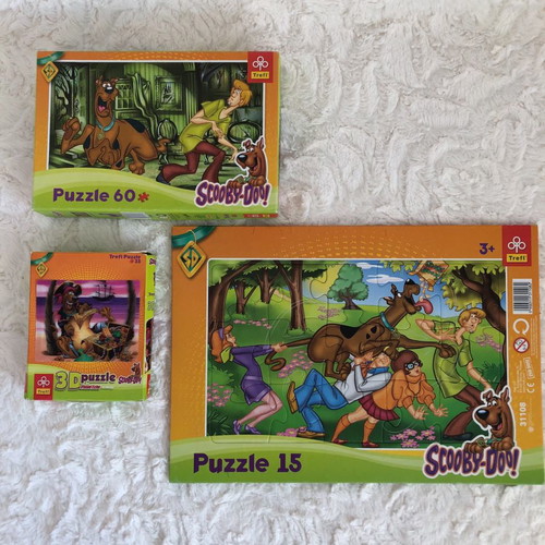 Scooby-Doo puzzles 2 pieces with gift small 3D puzzle