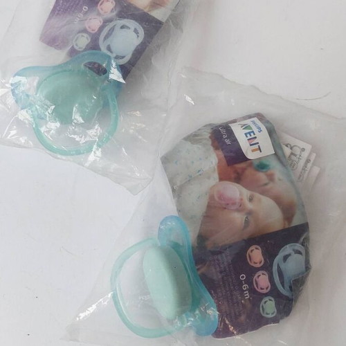 Set of new pacifiers and soothers