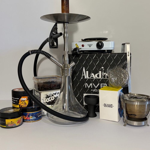 Aladin MVP 460 hookah full bundle like new with Oblako bowls and accessories