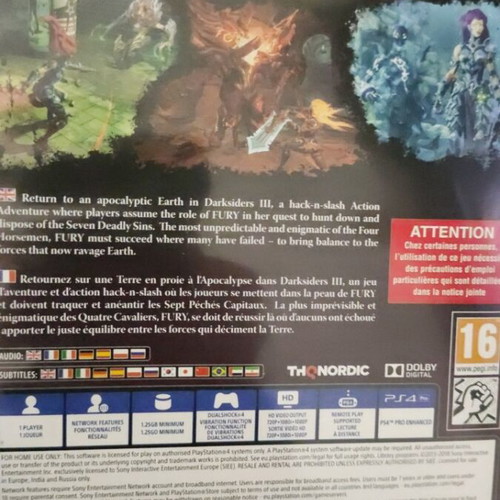 Darksiders 3 PS4 like new