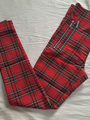 Zara leggings XS like new, black and red