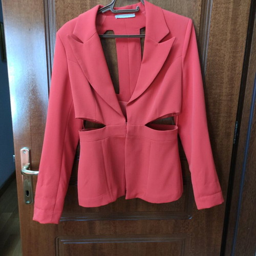 Coral jacket like new with cutout detail