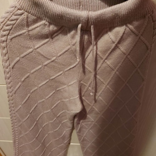 Damiano Milano 2 knitted blouse and pants sets like new, brown and pink
