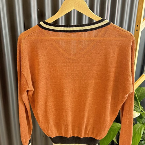 Brunello Cucinelli Linen Sweater like new, terracotta color, size XS