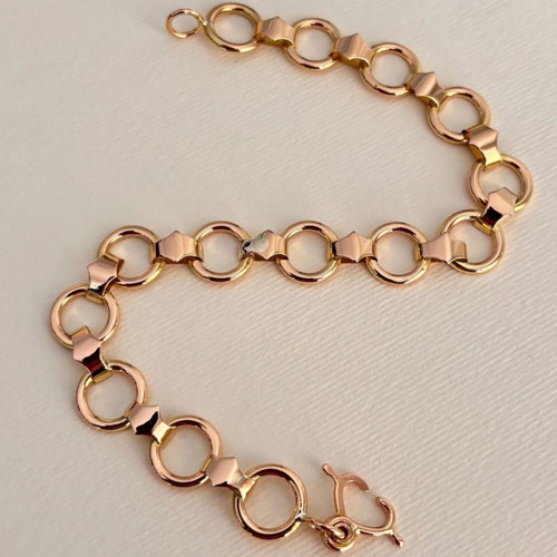Yellow gold k14 bracelet like new, handmade