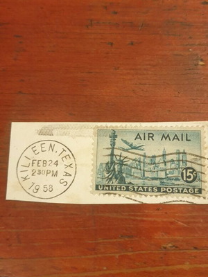 Γραμματόσημο Air Mail 15c USA 1958 μεταχειρισμένο