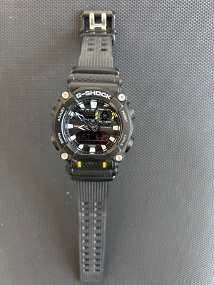Casio G-Shock GA-900-1A men's chronograph watch with black rubber strap like new