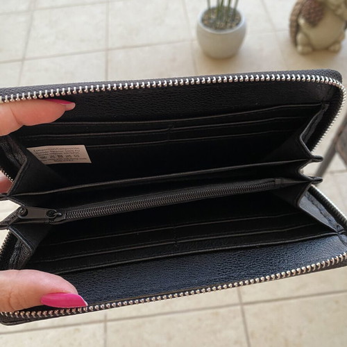 Black croco women's wallet, brand new