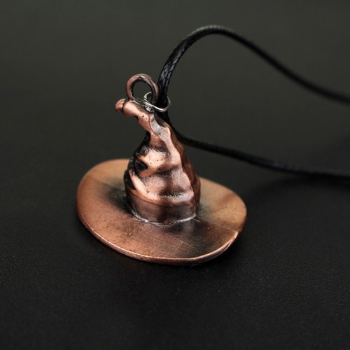 Harry Potter Sorting Hat Necklace like new, vintage bronze finish