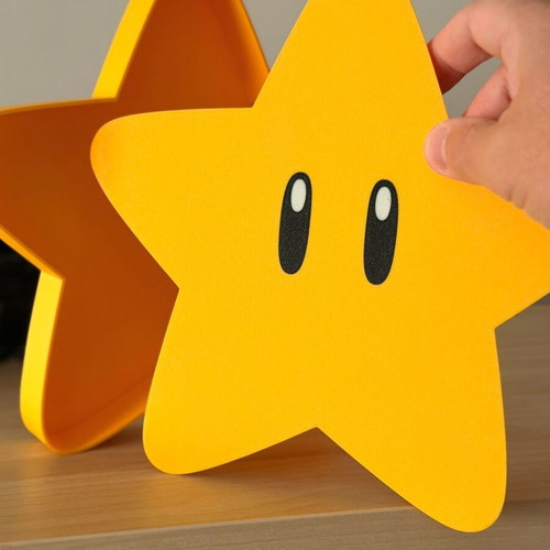 3D Printed Super Mario Star Stand & Storage Box made to order