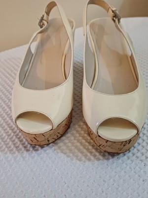 Kalogirou No37 platform sandals used, white