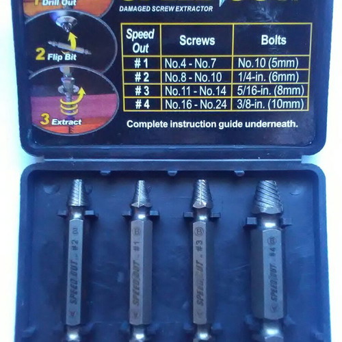 Speed Out damaged screw extractor set new