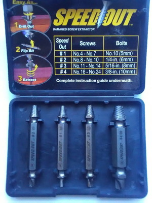 Speed Out damaged screw extractor set new