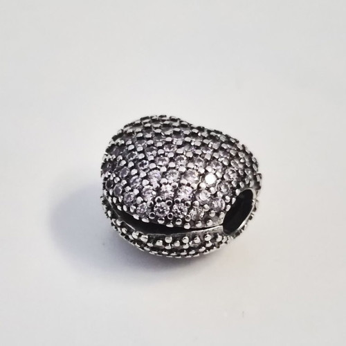 Pandora Heart Safety Clip with Pink Cubic Zirconia Silver 925 New