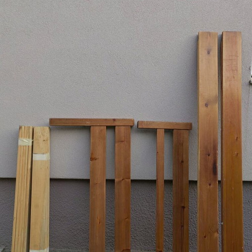 Bed made of solid wood used, size 1.20 x 2.00 m