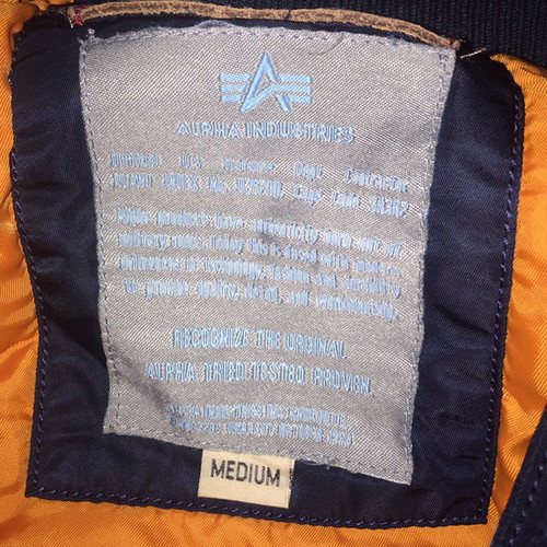 Alpha Industries NASA jacket size M