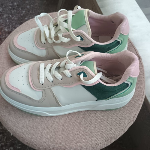 Women's sneakers size 38 with chunky sole like new, multicolor