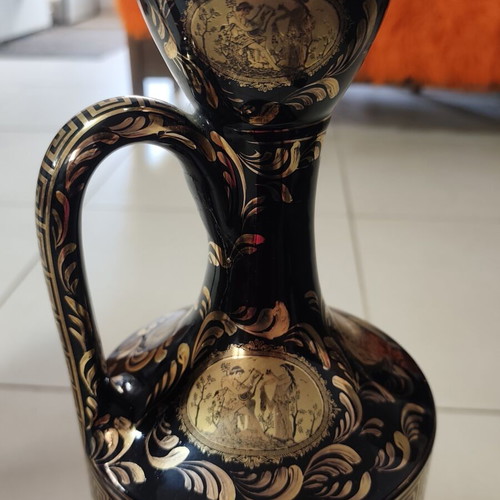 Vintage LS Tacousis 24K gold ceramic vase 54cm