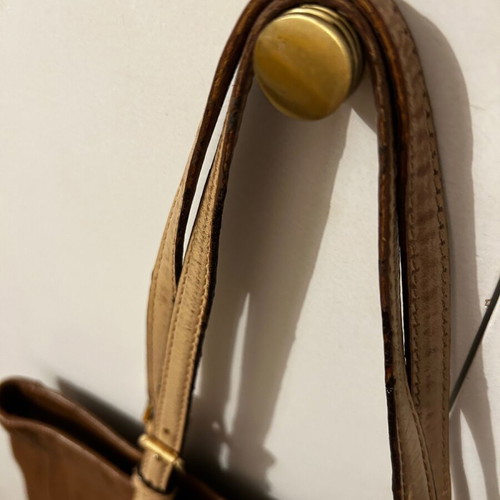 Michael Kors tote bag used, camel shoulder