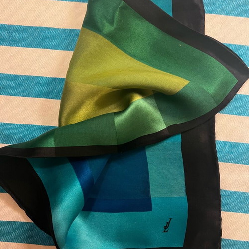 Silk scarf women's new, multicolored 50x50